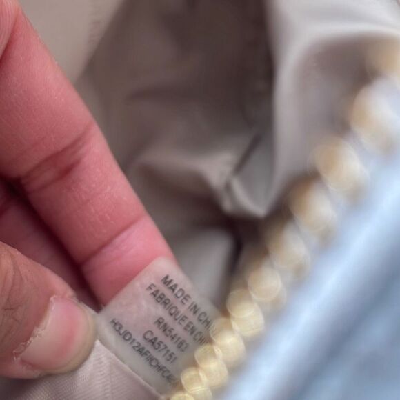 Calvin Klein Crossbody Pink and White Bag Saffiano Leather Minimalist Dome Purse - Picture 11 of 12